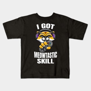 Funny Gamer Cat Kids T-Shirt